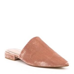 Gianni Bini Velvet Pointy Toe Mules